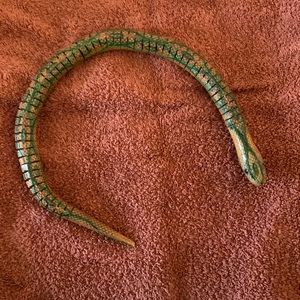 Wooden Handmade Snake Figurine